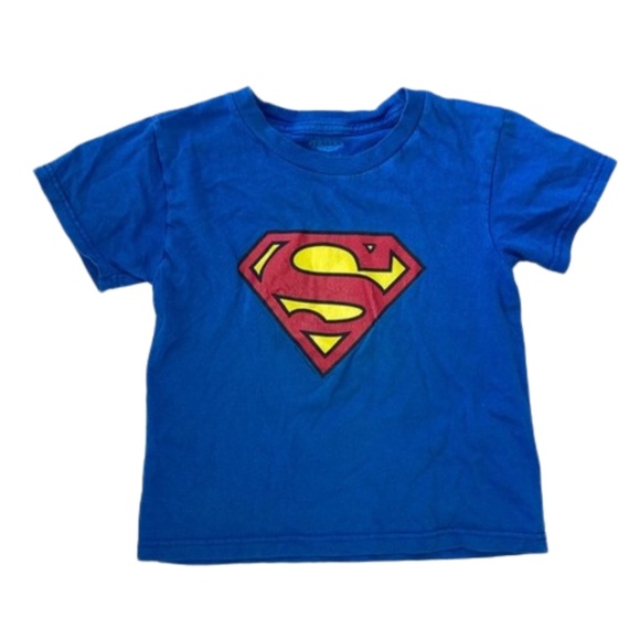 Superman 5T tshirt blue short sleeved crewneck kids - Picture 1 of 1